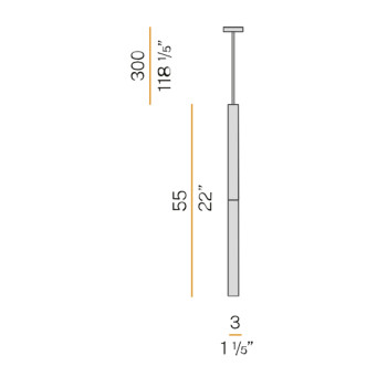 Specification Image for Panzeri Candle Single LED Suspension