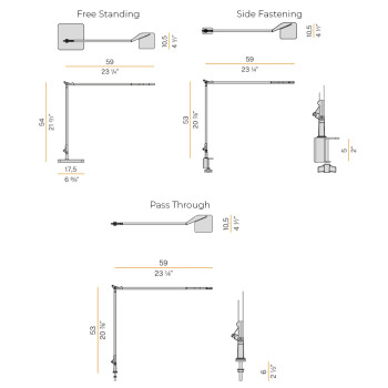 Specification Image for Panzeri Jackie LED Desk Lamp
