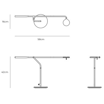 Specification Image for Normann Copenhagen Flow Table Lamp