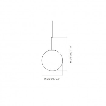 Specification image for Audo Copenhagen TR Bulb Pendant