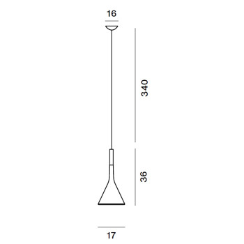 Specification Image for Foscarini Aplomb Outdoor LED Pendant