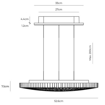 Specification Image for Artemide Calipso LED Suspension