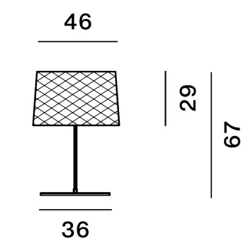 Specification Image for Foscarini Twiggy Grid XL LED Table Lamp