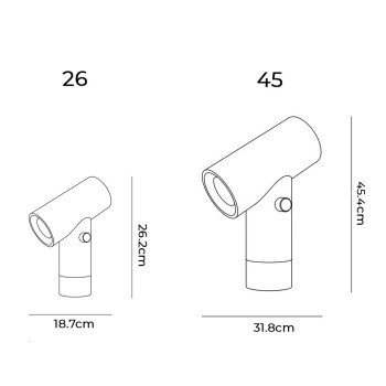 Specification image for Muuto Beam LED Table Lamp
