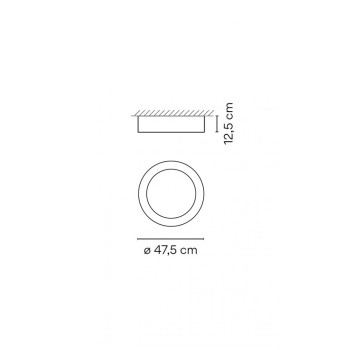 Specification image for Vibia Duo Round LED Ceiling Light
