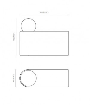 Specification Image for Michael Anastassiades Porcelain Series D2 Wall Light