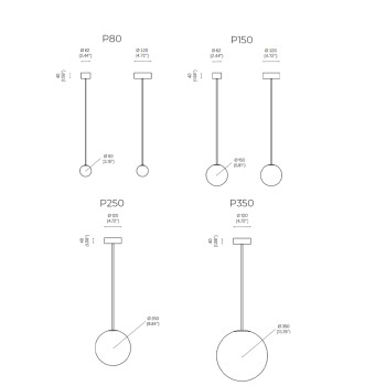 Specification Image for Michael Anastassiades Architectural Collection Pendant