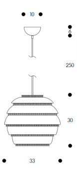 Specifications Image for A331 Beehive Pendant
