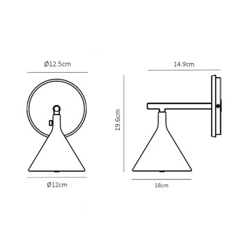 Specification Image for Audo Copenhagen Cast Sconce LED Wall Light