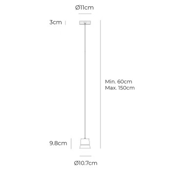 Specification Image for Artemide Gio Light LED Suspension
