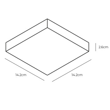 Specification Image for Davide Groppi Sol 1 LED Wall Light