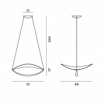 Specification Image for Foscarini Plena MyLight LED Pendant