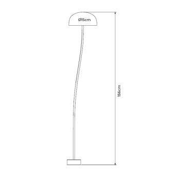 Specification Image for Zero Curve LED Floor Lamp