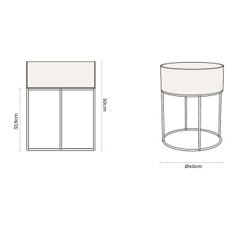 Specification Image for Ferm Living Plant Box Round