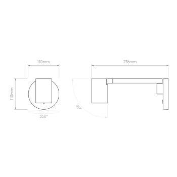 Specification Image for Astro Ascoli Swing Wall Light