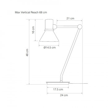 Specification Image for Anglepoise Type 80 Desk Lamp