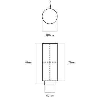 Specification image for Audo Copenhagen Hashira Floor Lamp