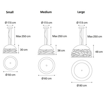 Specification image for Lodes Kelly Dome Pendant 