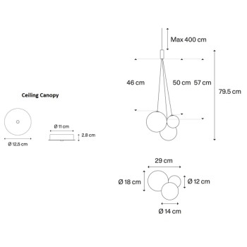 Specification Image for Lodes Random LED Pendant 