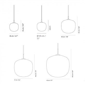 Specification image for Muuto Rime Pendant 