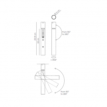 Specification Image for Axolight Ego LED Ceiling/Wall Light