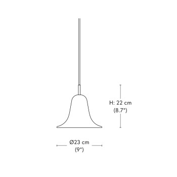 Specification Image for Verpan Pantop 23 cm Pendant