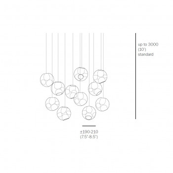 Specification image for Bocci 38V Series Chandelier