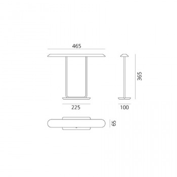 Specification image for Artemide Tempio LED Table Lamp