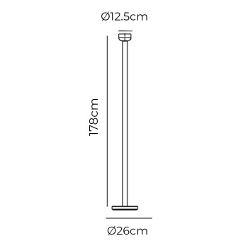 Specification Image for Flos Bellhop LED Floor Lamp