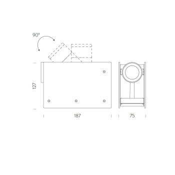 Specification image for Nemo Lighting Plint LED Spotlight