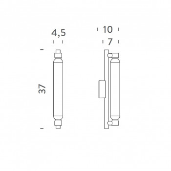 Specification image for Nemo Lighting La Roche LED Wall Light