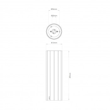 Specification image for Astro Hashira Surface Ceiling Light