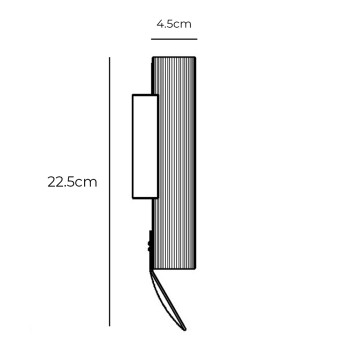 Specification Image for Flos Flauta Spiga 1 LED Outdoor Wall Light