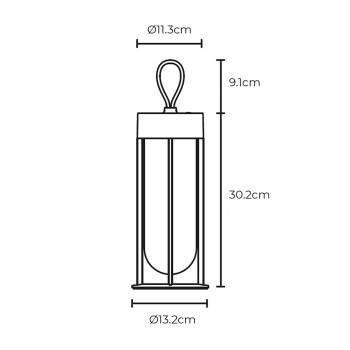 Specification Image for Flos In Vitro LED Outdoor Portable Lamp