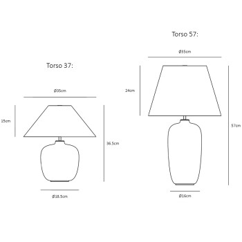Specification Image for Audo Copenhagen Torso Table Lamp