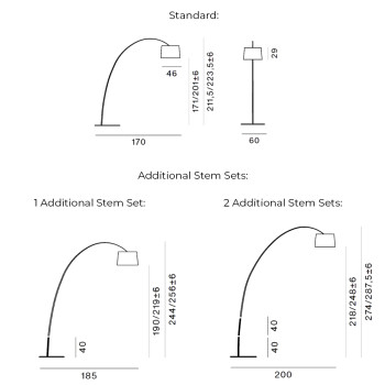 Specification Image for Foscarini Twiggy Floor light