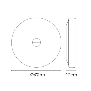 Specification Image for Flos Button HL Ceiling/Wall Light