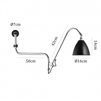Specification Image for Bestlite BL10 Wall Light