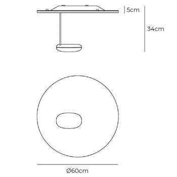 Specification Image for Artemide Droplet Mini Wall/Ceiling Light