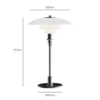 Specification image for Louis Poulsen PH 3/2 Table Lamp
