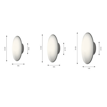 Specification image for Louis Poulsen AJ Eklipta Ceiling/Wall Light