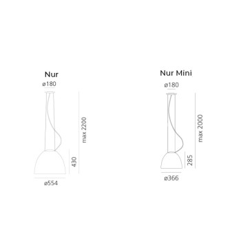 Specification Image for Artemide Nur Pendant Light