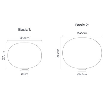 Specification Image for Flos Glo-Ball Basic Table Lamp