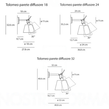 Artemide Tolomeo Diffusore Wall Light