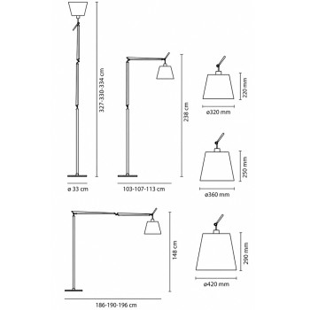 Specification Image for Artemide Tolomeo Mega Floor Lamp