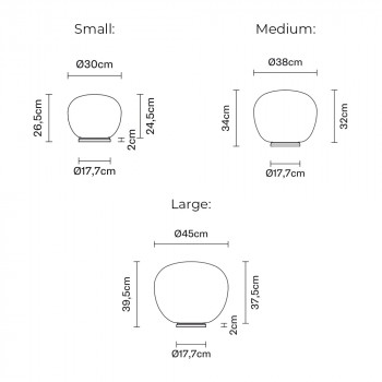 Specification Image for Fabbian Lumi Mochi Table Lamp