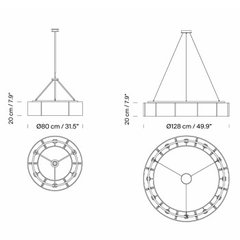 Specification image for Santa & Cole Sexta Suspension