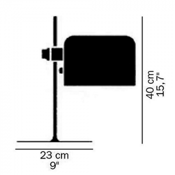 Specification Image for Oluce Coupe 2202 Table Lamp