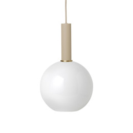 Ferm Living Collect High Socket Pendant Glass Sphere Cashmere Opal
