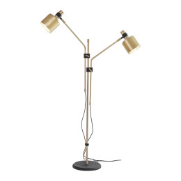 Bert Frank Riddle Double Floor Lamp Brushed Brass